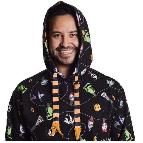 Loungefly Nightmare Before Christmas Hoodie Medium NEW Unisex Sweatshirt Disney - Picture 3 of 13